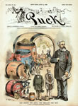 "The Bigger The Bar'l, The Smaller The Man," Puck, June 20, 1888