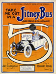 Sheet Music: "Take Me Out In a Jitney Bus" (1914)
