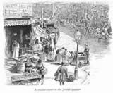 A market scene in the Jewish quarter