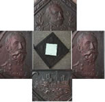 "Remember The Maine" mirror with naval heroes