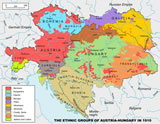 MAP: Ethnic groups of Austria-Hungary, 1910
