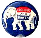 Coolidge-Dawes Campaign Button