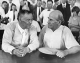 Photograph: Clarence Darrow (left) and William Jennings Bryan (right)