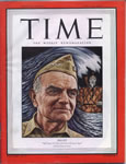 Time magazine cover featuring Admiral William Halsey, Jr.: "Kill Japs, kill Japs, and then kill more Japs"