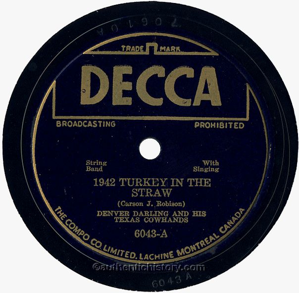 1942 Turkey In The Straw