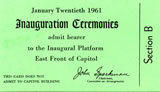 Inauguration Ceremonies Ticket