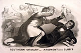 "Southern Chivalry--Arguments Versus Clubs," 1856 Lithograph by John L. Magee