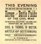 Handbill advertising the Gettysburg Cyclorama in Boston