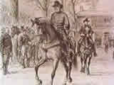 Drawing of General Lee, after his surrender to General Grant at Appomattox Courthouse, 1865