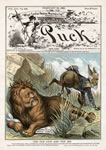 "The Old Lion and The Ass," Puck, February 25, 1885