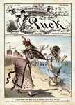 "A Flirtation That May Lead To Serious Results In The Fall," Puck, July 29, 1885