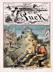 "The Only Plumber Busy In The Hot Season," Puck, August 19, 1885