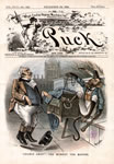 "'Change About'--The Monkey The Master," Puck, December 23, 1885