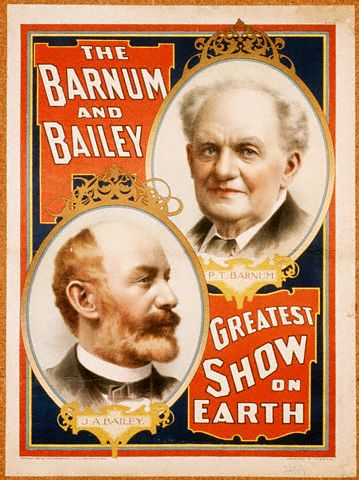 Barnum and Bailey Greatest Show on Earth Circus Poster 