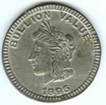 McKinley Campaign Anti-Free Silver Bullion Coin