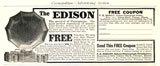 Edison Phonograph Ad, 1911