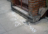 Sidewalk Chalk Honoring Victims, 2008