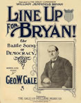 Sheet Music: "Line Up For Bryan" (1908)