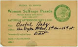 Pledge To March Card, New York, May 3, 1913