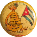 Yellow Kid Button, demanding war with Cuba
