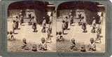 Stereoview: Children Playing Hop Scotch, Cashmere, c.1900