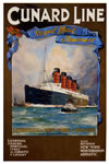 Cunard Line Poster featuring the Lusitania