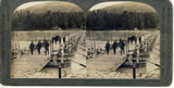 Stereoview: Inspecting a Pontoon Bridge, France 1916 (2 views) 