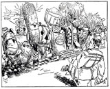 Cartoon: Hoover addresses the troops, Des Moines Reister, by Jay Darling (1917)