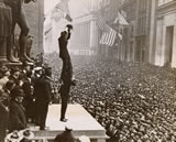 Douglas Fairbanks & Charlie Chapin at a Liberty Bond rally on Wall Street, 1918