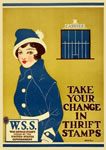 "Take your change in thrift stamps--War Savings Stamps"