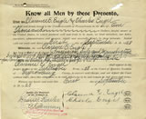 Alcohol Arrest Bond Document for Clarence & Charles Engle, Lycoming Co. PA, 1928