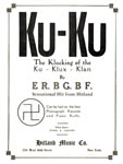 Sheet Music: "'Ku-Ku', The Klucking of the Ku Klux Klan" (1922)