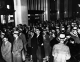 Photograph of a "Bank Run," Detroit, MI, 1933