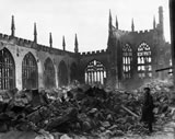 Coventry Cathedral in ruins