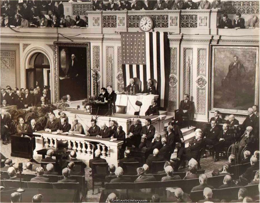 Address to Congress, by Franklin D. Roosevelt, December 8, 1941, 12:30 pm EST