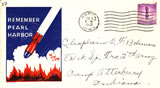 Postal Cover, with falling bomb