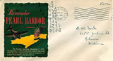 Postal Cover, with Japanese plane dropping bombs