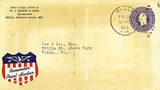 Postal Cover: Red white and blue Shield