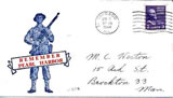 Postal Cover: Soldier with rifle