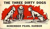 Postcard: "The Three Dirty Dogs"