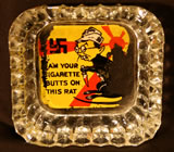 Ashtray: "Jam Your Cigarette Butts on This Rat"