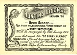 Jap Hunting License with Jap Snake