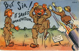 Postcard: "But Sir! It Saves Ammunition"