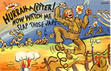 Postcard: "Hurrah a Letter! Now Watch Me Slap Those Japs"