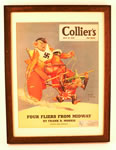 Collier's Magazine framed cover; Axis caricatures