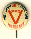 V for Volunteer Button