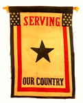 Blue Star Window Banner: "Serving Our Country"