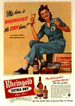 Rheingold Beer Ad Featuring Woman War Worker, 1943
