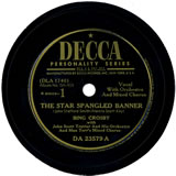 "The Star Spangled Banner" by Bing Crosby (1939)