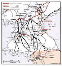 Map of the 2nd part of Phase 3: November 24-December 15, 1950